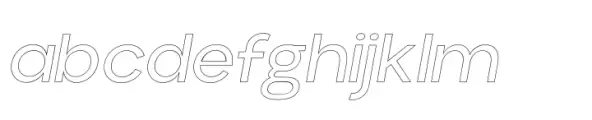 Aloevera sans Outline Regular Italic