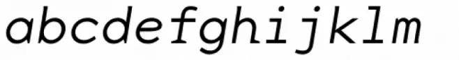 Base Monospace Wide Thin Italic