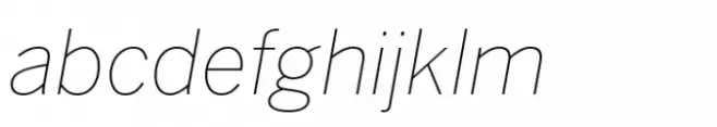 Benton Sans Std Thin Italic