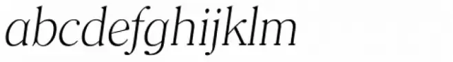 Clearface Serial ExtraLight Italic