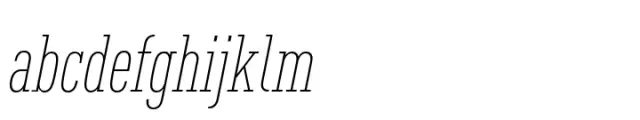 FF DIN Slab Condensed ExtraLight Italic