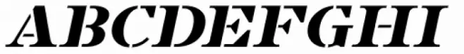 French Stencil Serif JNL Obllique