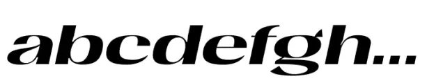 Mansel Extra Bold Expanded Italic
