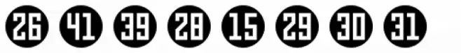 Numbers Style Three-Circle Negative
