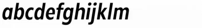 Radiate Sans Semi Bold Condensed italic