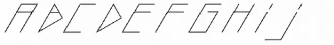 Slanted ITALIC shift Thin