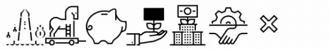 Square Line Icons Money Money 2