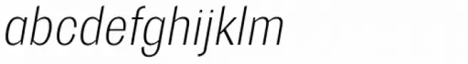 Trivia Gothic S1 SemiCondensed Thin Italic