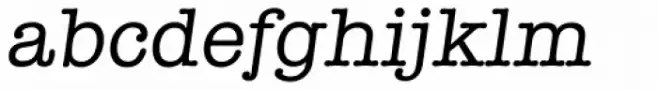 Typewriter Serial Italic
