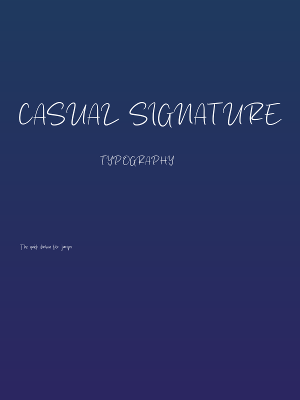 Casual Signature Poster