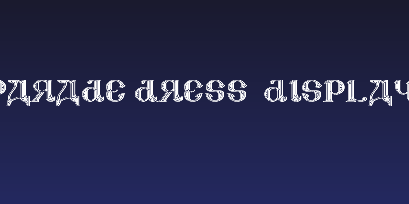 CSAR PARADE DRESS [Display Caps] Social Header