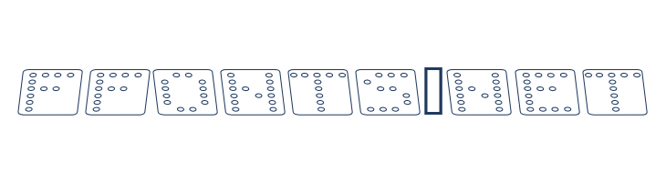 Domino flad kursiv omrids font — Lorem ipsum body text preview